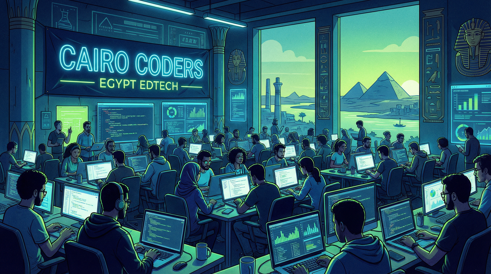 Hero background: online coding bootcamps in Egypt